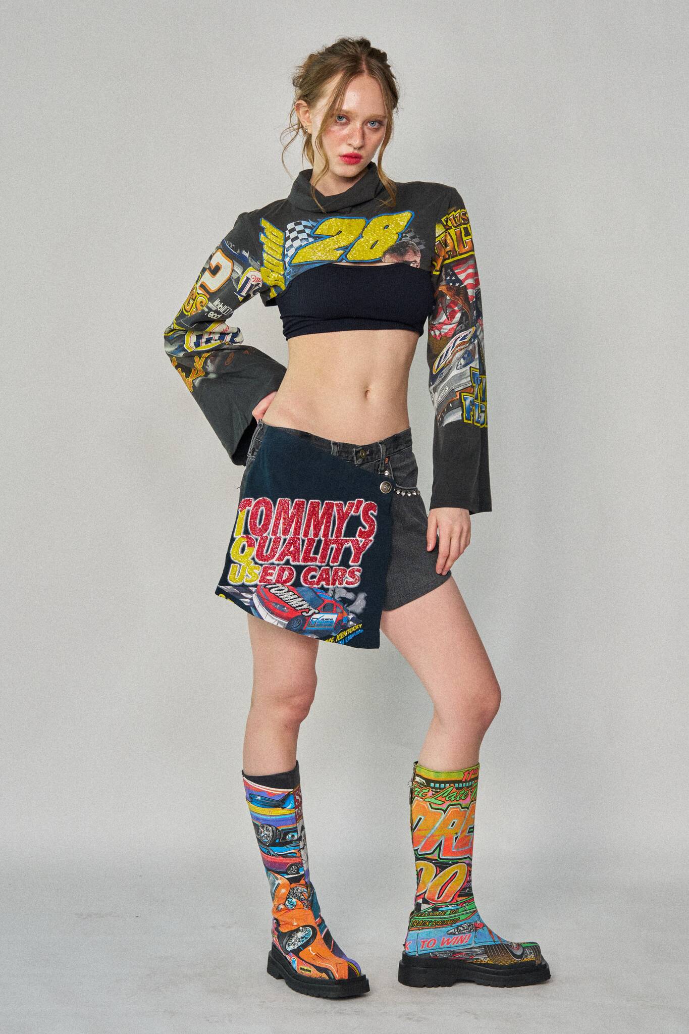 Racing Mini Wrap Shorts - Size 32