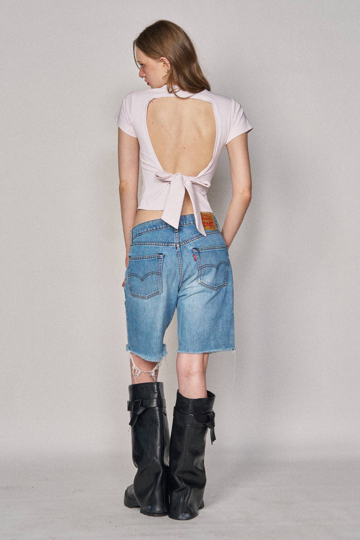 Backless Sports Bow Top - Blue Jays