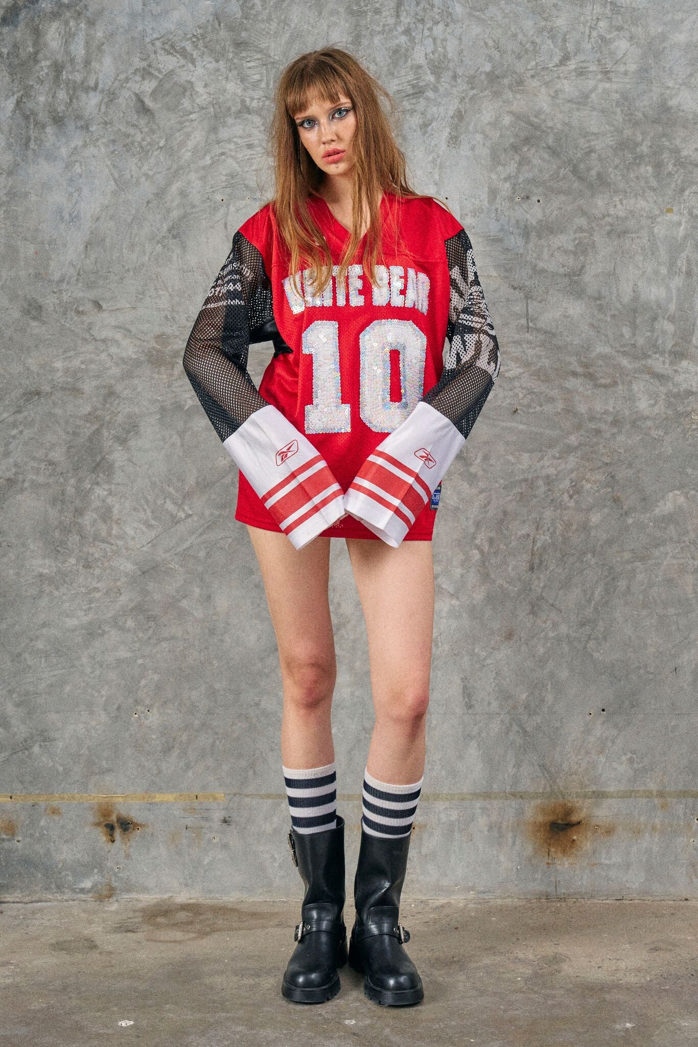 Mesh Football Jersey - White Bear 10