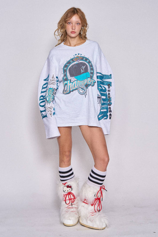 Moto Sports Top - Florida Marlins