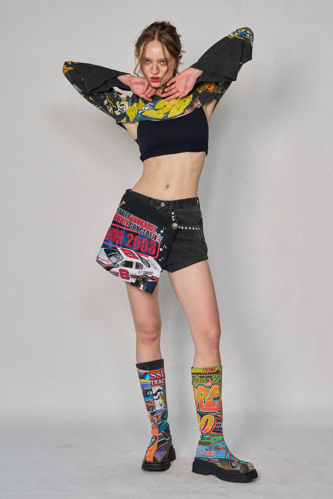 Racing Mini Wrap Shorts - Size 28