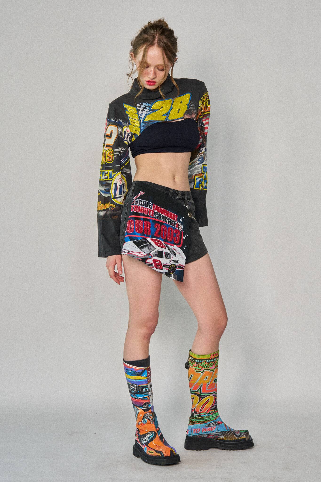 Racing Mini Wrap Shorts - Size 28