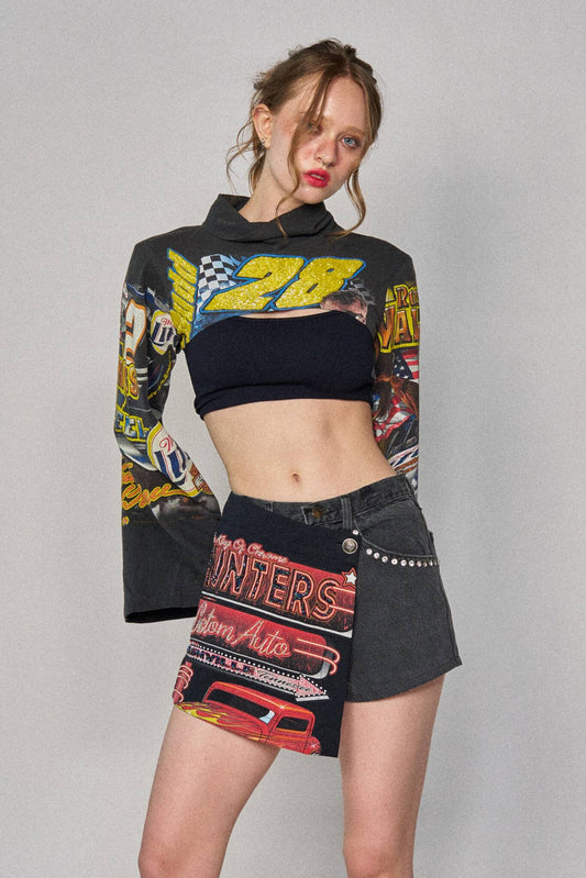 Racing Mini Wrap Shorts - Size 26