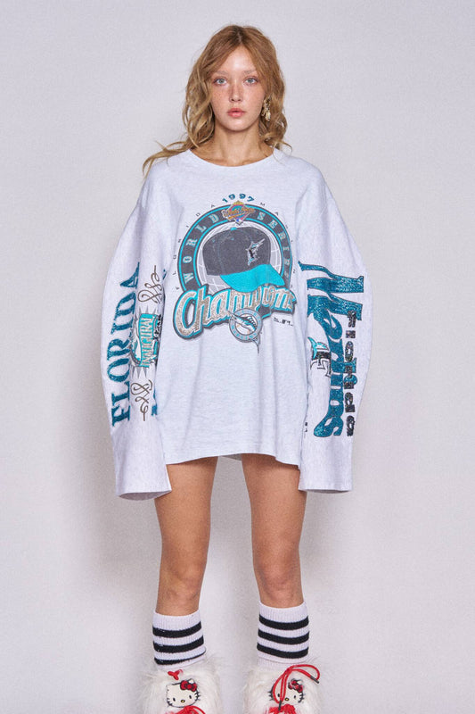 Moto Sports Top - Florida Marlins