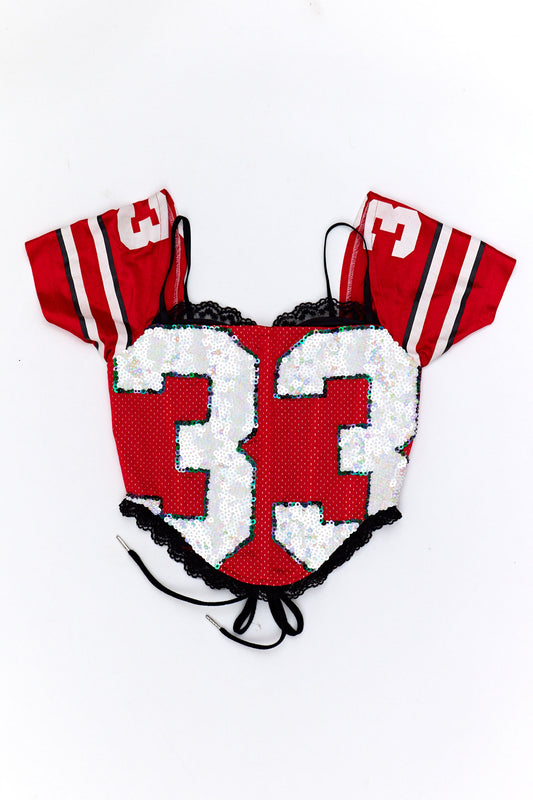 Mesh Football Corset - 49ers